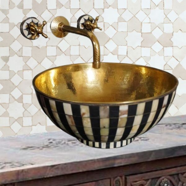Moroccan Brass Bathroom Sink