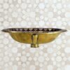 Oval Brass bone sink