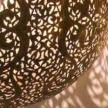 Oxide Brass Moroccan Lamp